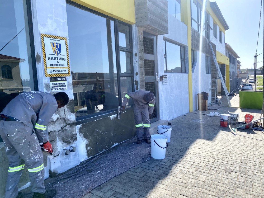 Damp Proofing a wall in Graaf Reinet, Eastern Cape, South Africa